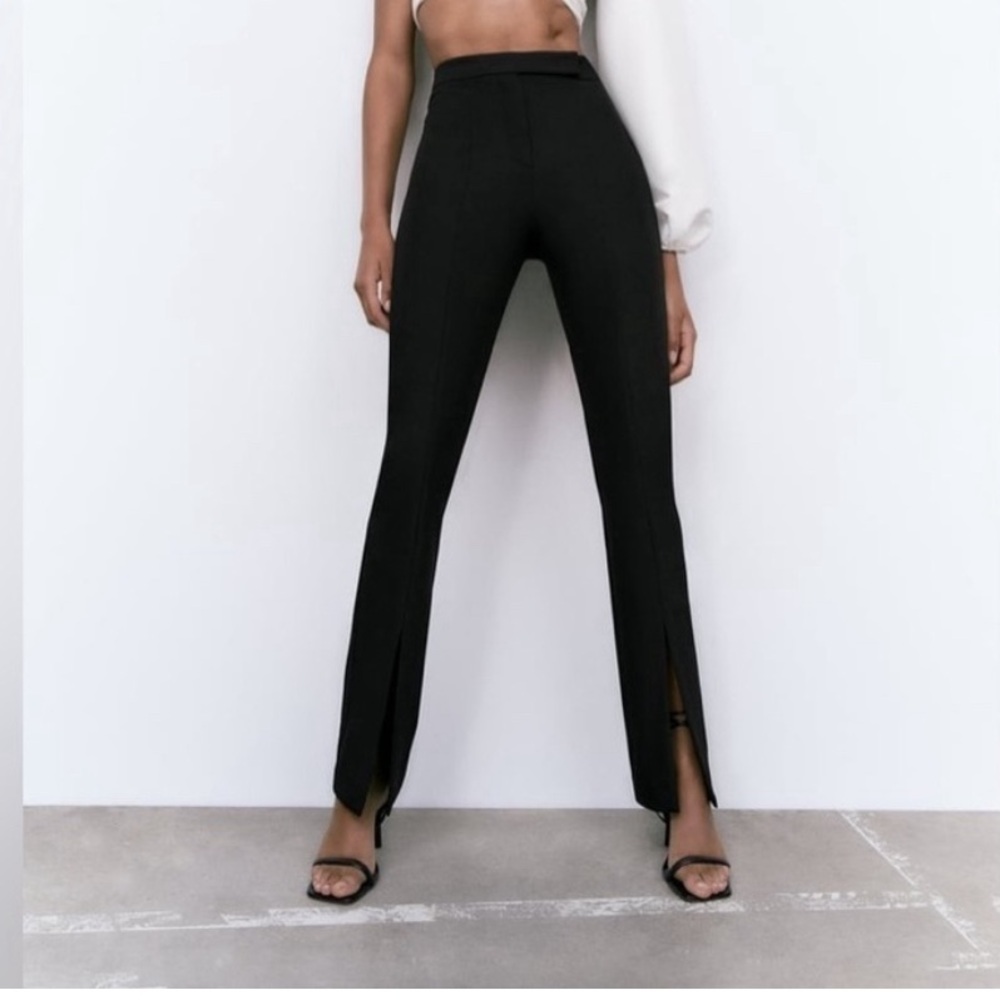 Zara flared slacks with slits